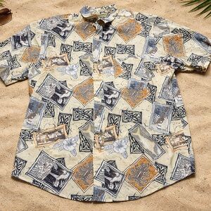 Natural issue- Vintage Patterned Button-Up Shirt XL Brand New no Tags.